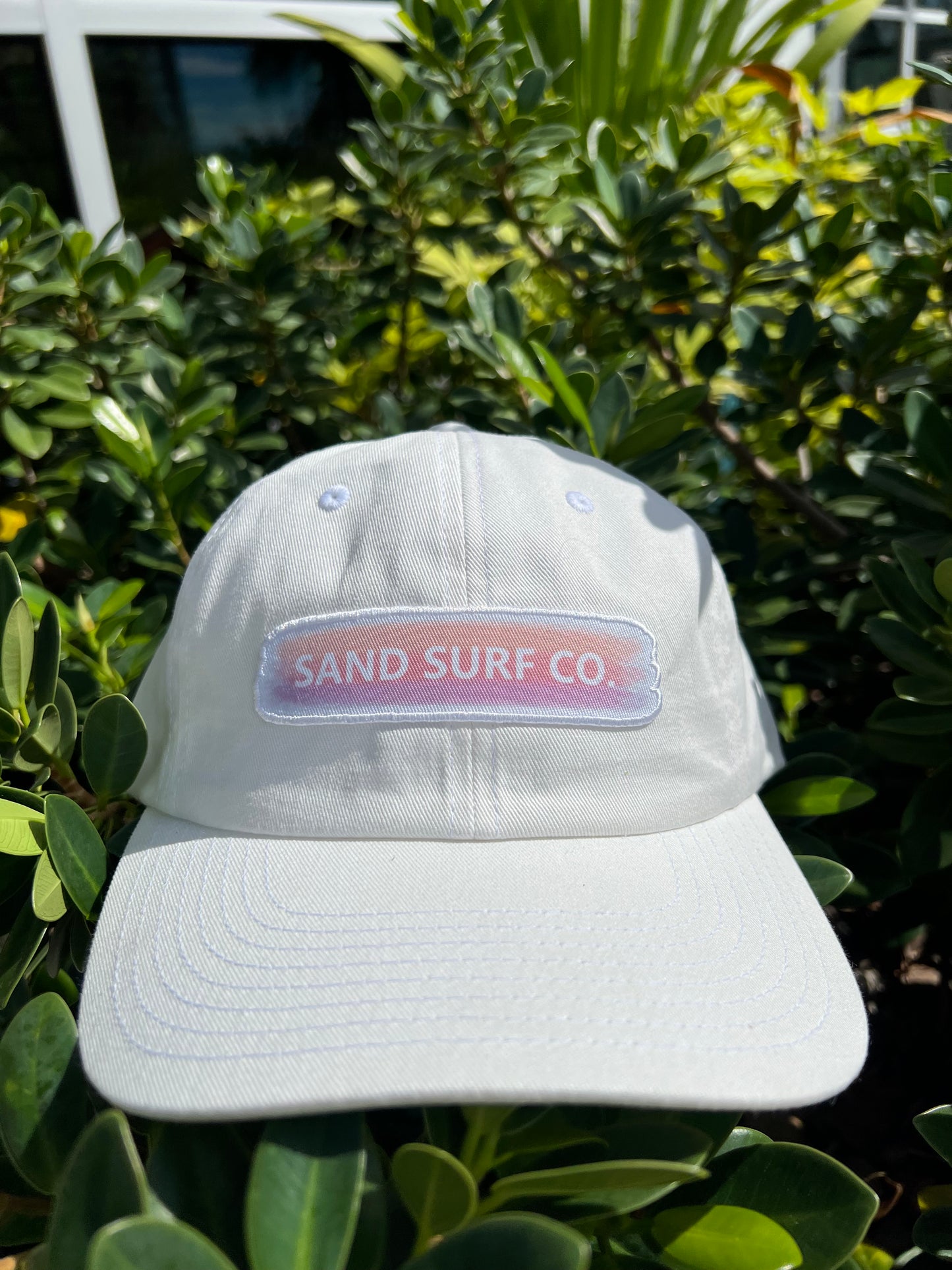 Sand Surf Co. Richardson Premium Logo Dad Hat - White