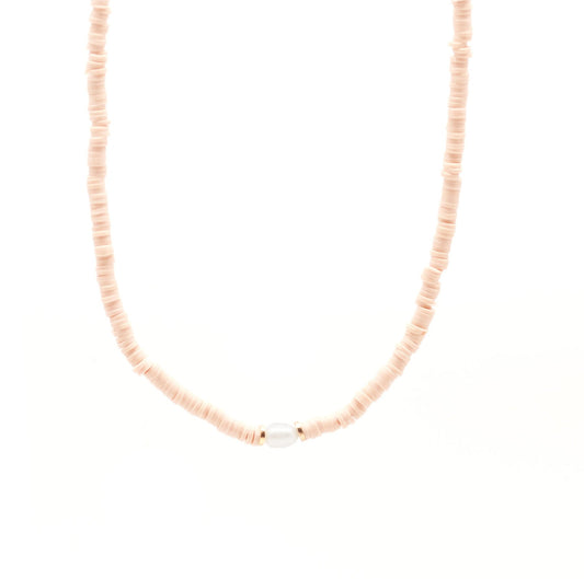 Salty Cali Windansea Necklace - Pale Pink