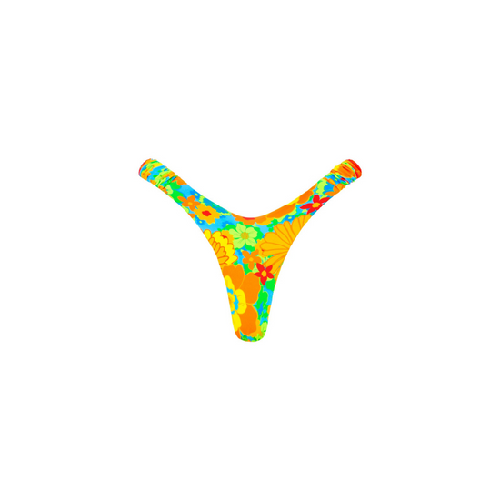 Kulani Kinis Retro Y Thong Bikini Bottom - Rumba Rose