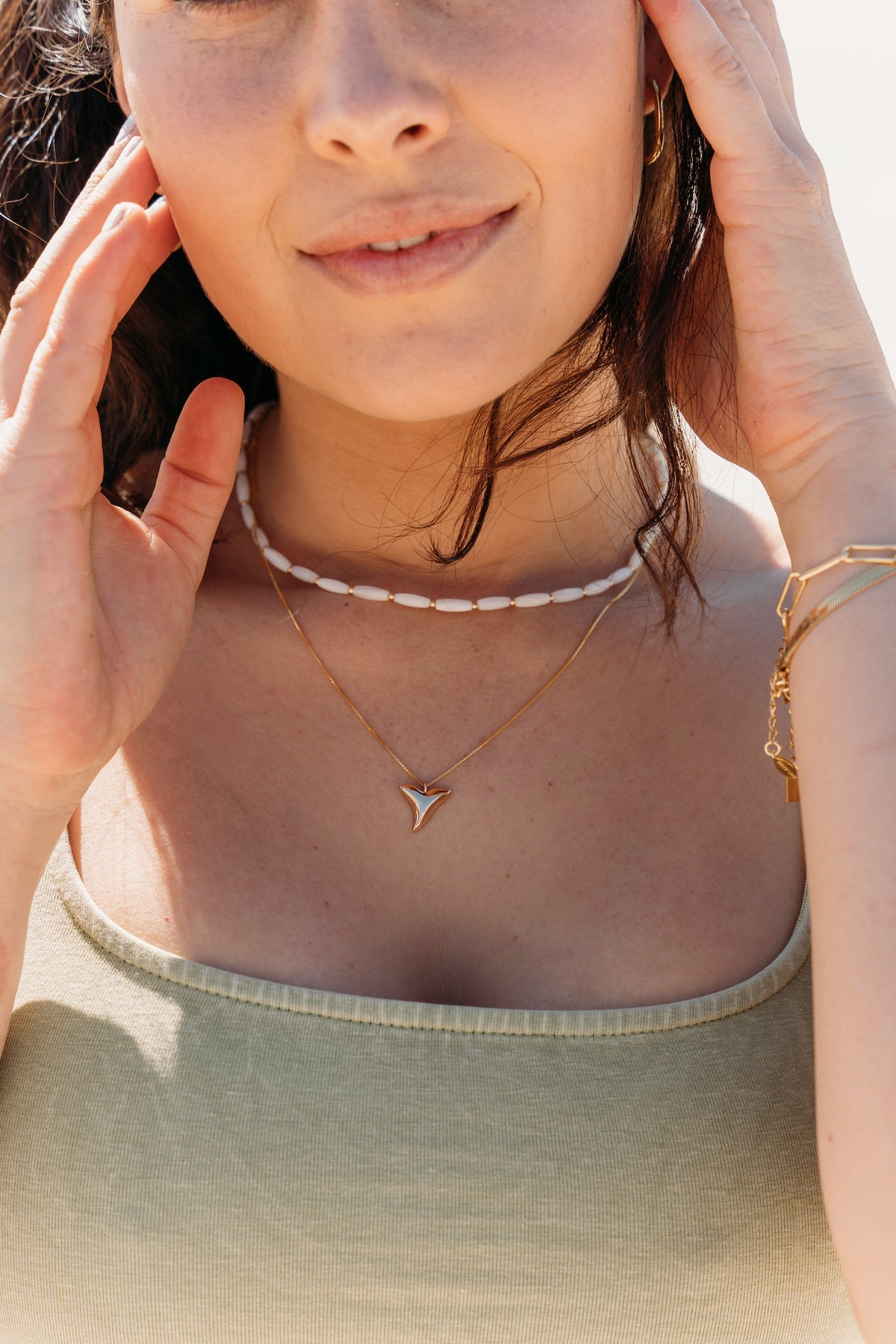 Salty Cali Shark Tooth Necklace - Gold