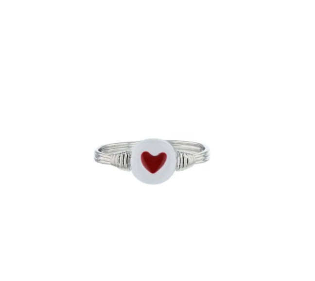 Pura Vida Bracelets Wire Wrapped Enamel Heart Ring