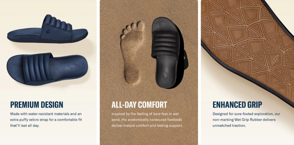 Olukai Maha 'Olu Men's Slide Sandals