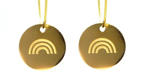 Salty Cali Lil' Tokens - Rainbow Hoop Hugger Earring