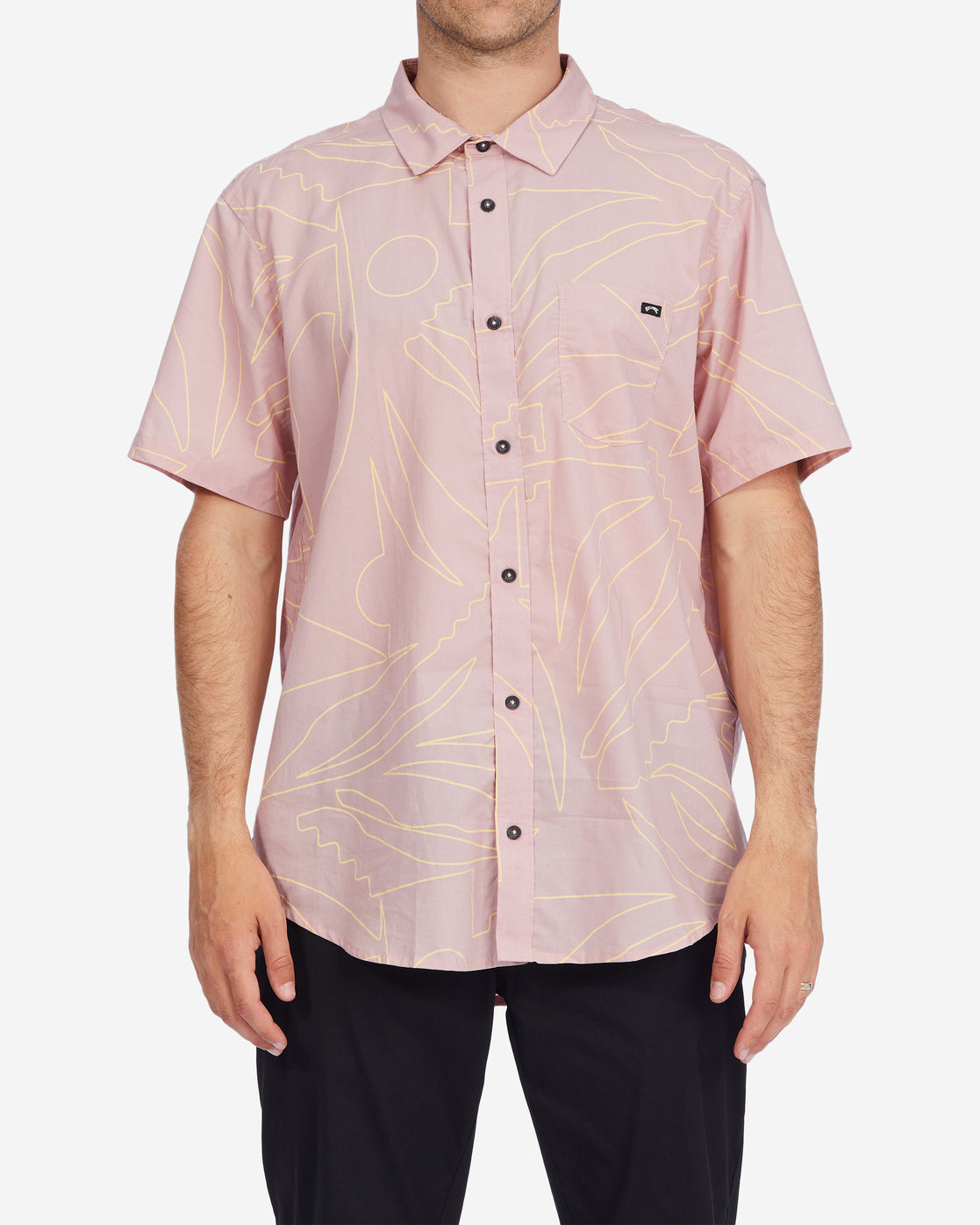 Billabong Sundays Floral Short Sleeve Shirt - Dusty Pink