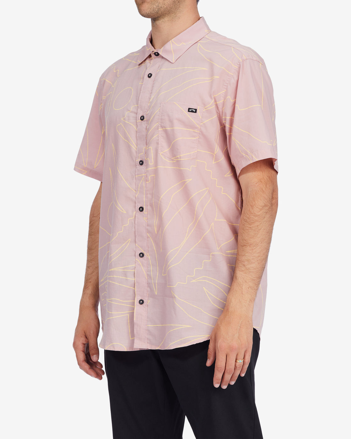 Billabong Sundays Floral Short Sleeve Shirt - Dusty Pink