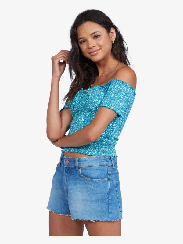 Roxy Us Together Off-The-Shoulder Top