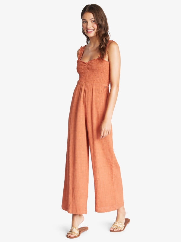 Roxy Adventure Bound Woven Tank Jumpsuit - Baked Clay