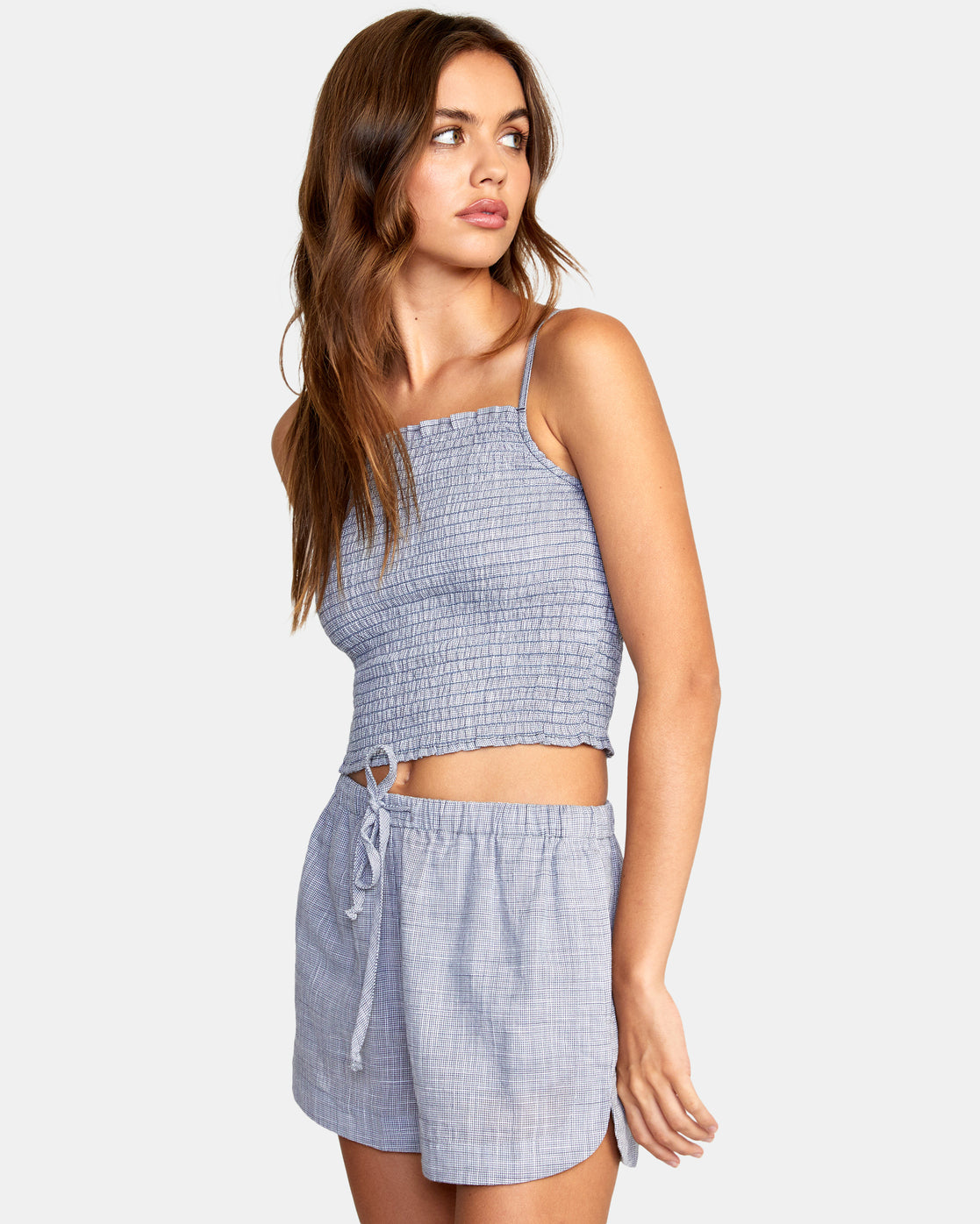 RVCA Houndstooth Revival Cropped Tank Top