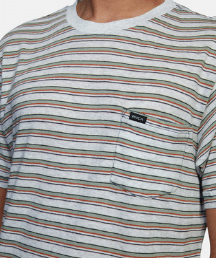 RVCA Toluca Micro Stripe Short Sleeve Tee