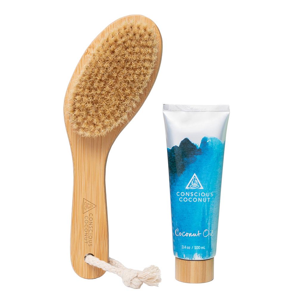 Conscious Coconut Travel Dry Brush Bundle