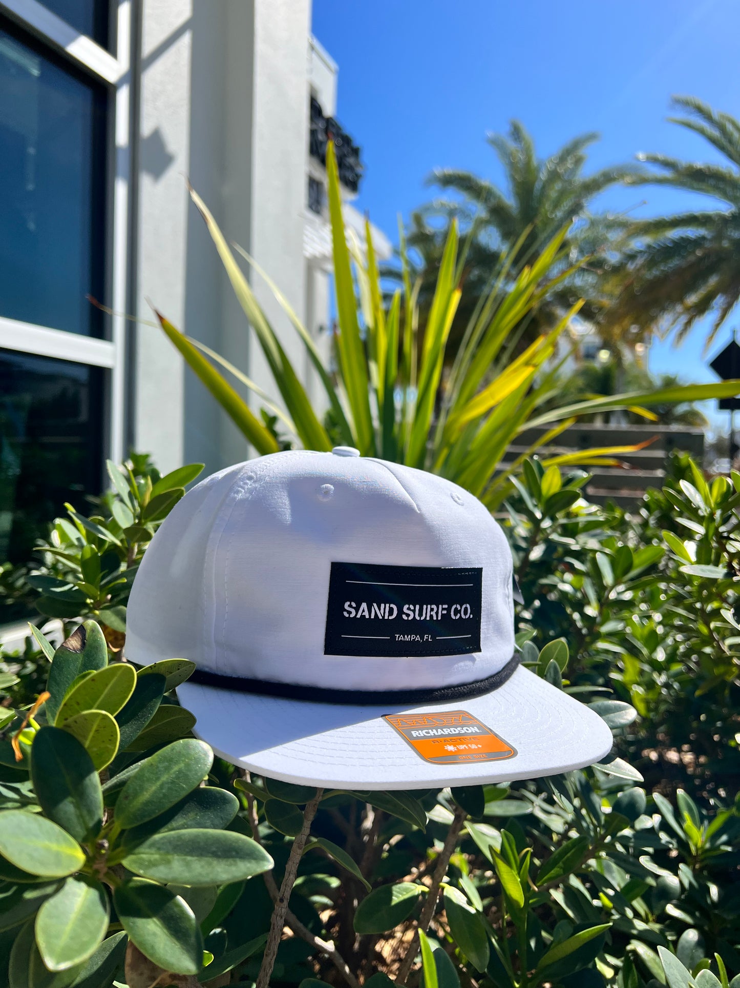 Sand Surf Co. Richardson Patch Logo Hat - White