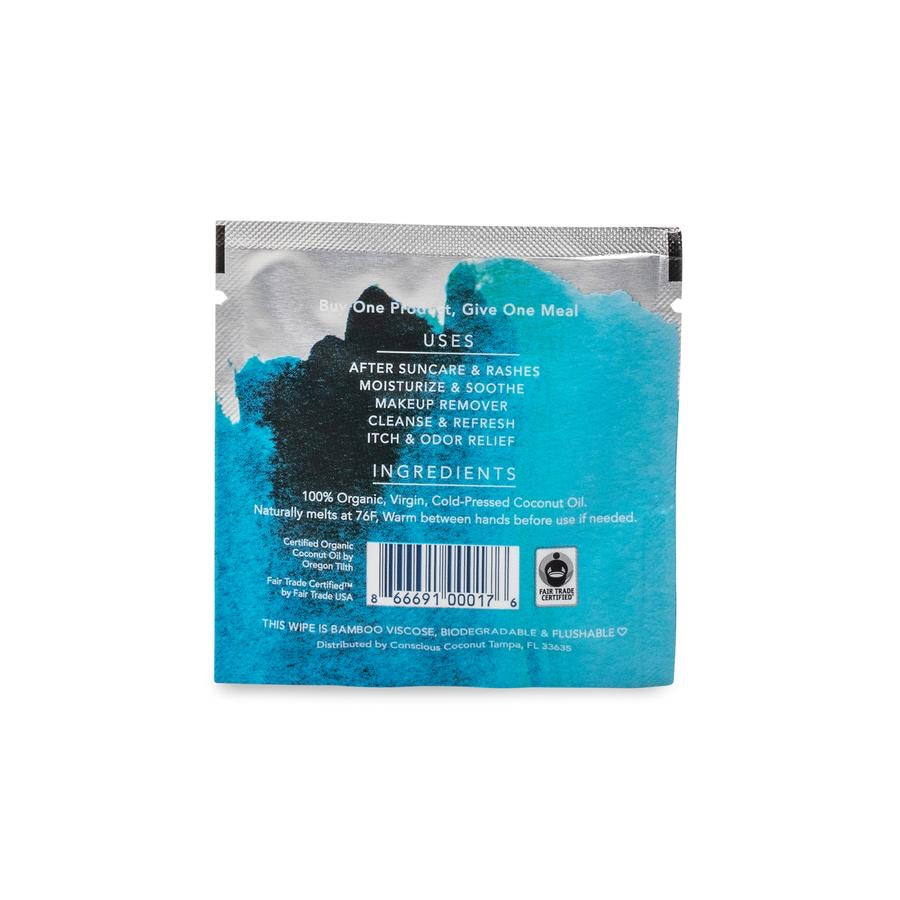 Conscious Coconut Organic Coconut Oil Wipes Single