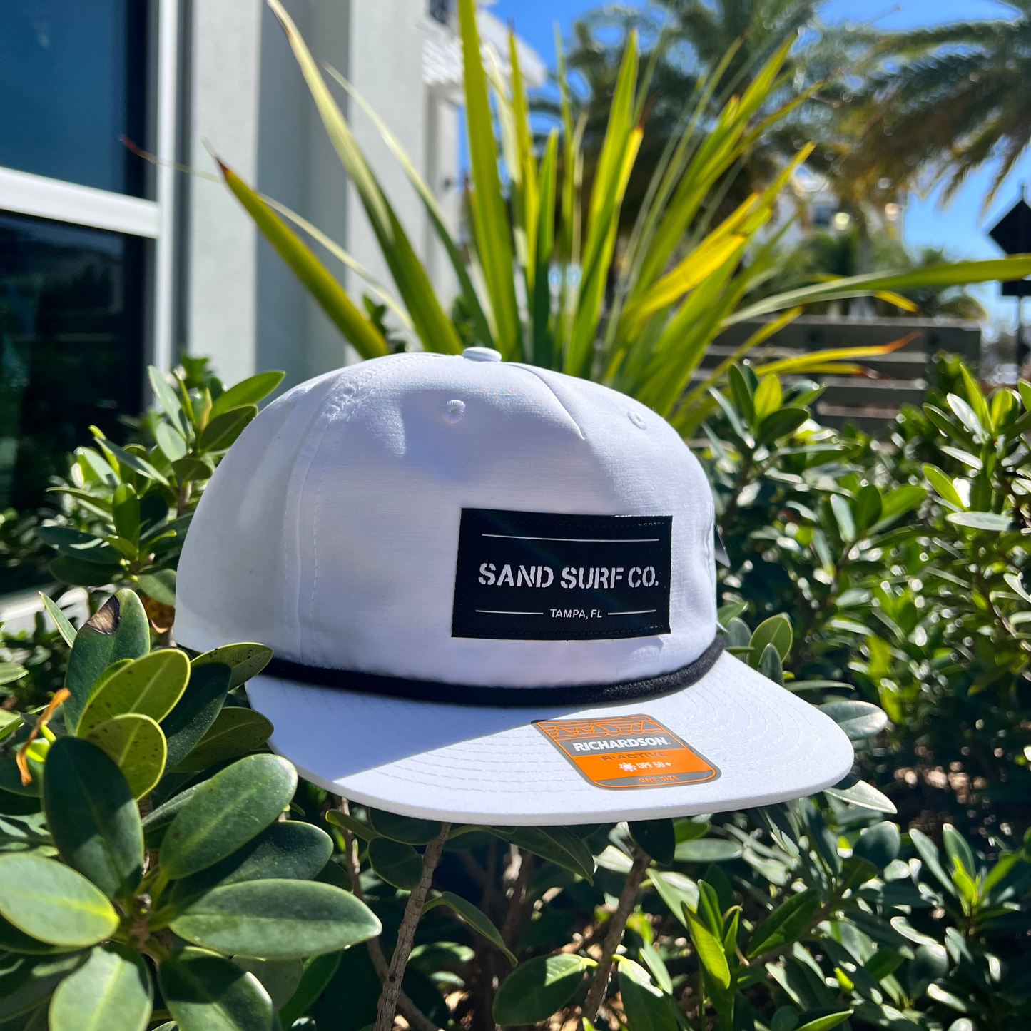 Sand Surf Co. Richardson Patch Logo Hat - White