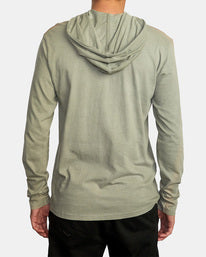 RVCA Pigment Hooded Long Sleeve Tee
