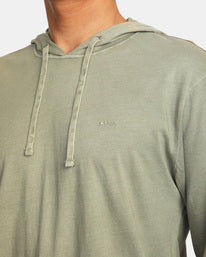 RVCA Pigment Hooded Long Sleeve Tee