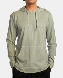 RVCA Pigment Hooded Long Sleeve Tee