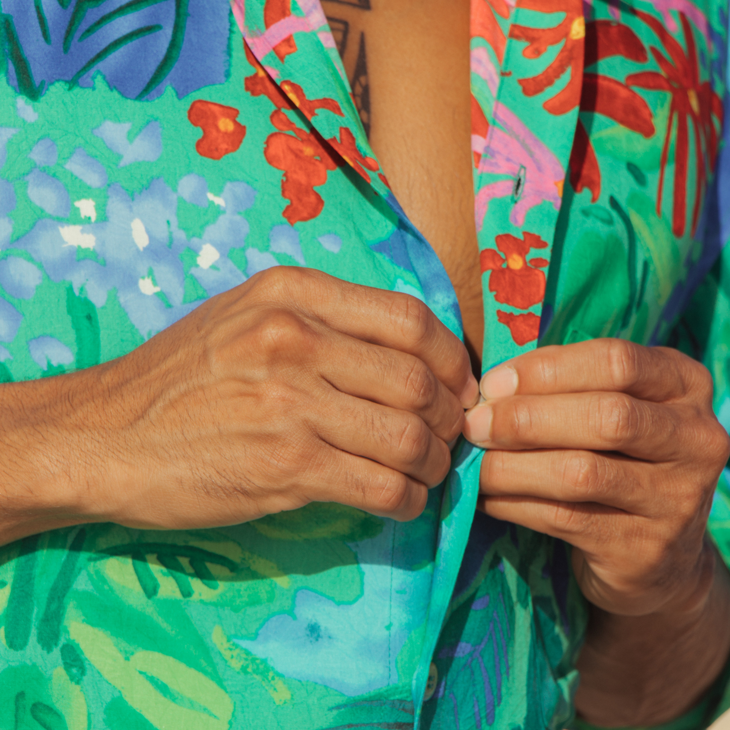 Jams World Men's Retro Shirt - Sea Flower