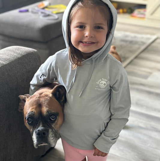 Sand Surf Co. Toddler & Kids Helm Hooded Long Sleeve UV Shirt - Light Grey