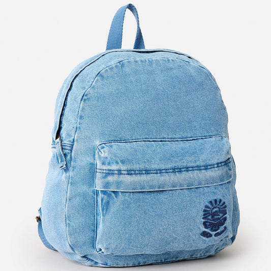 Distressed Denim 10L Backpack - Mid Blue