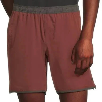 RVCA Yogger Stretch Contrast 17" Short - Red Earth