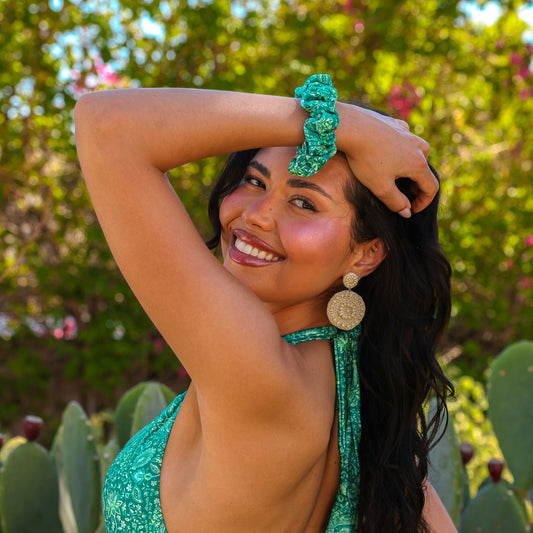 Kulani Kinis Scrunchie - Emerald Aura (Pocket Paradise Collection)