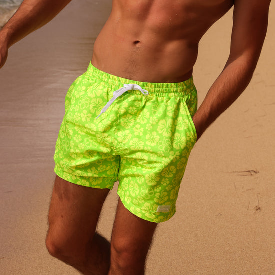 Mens lime green swim trunks online