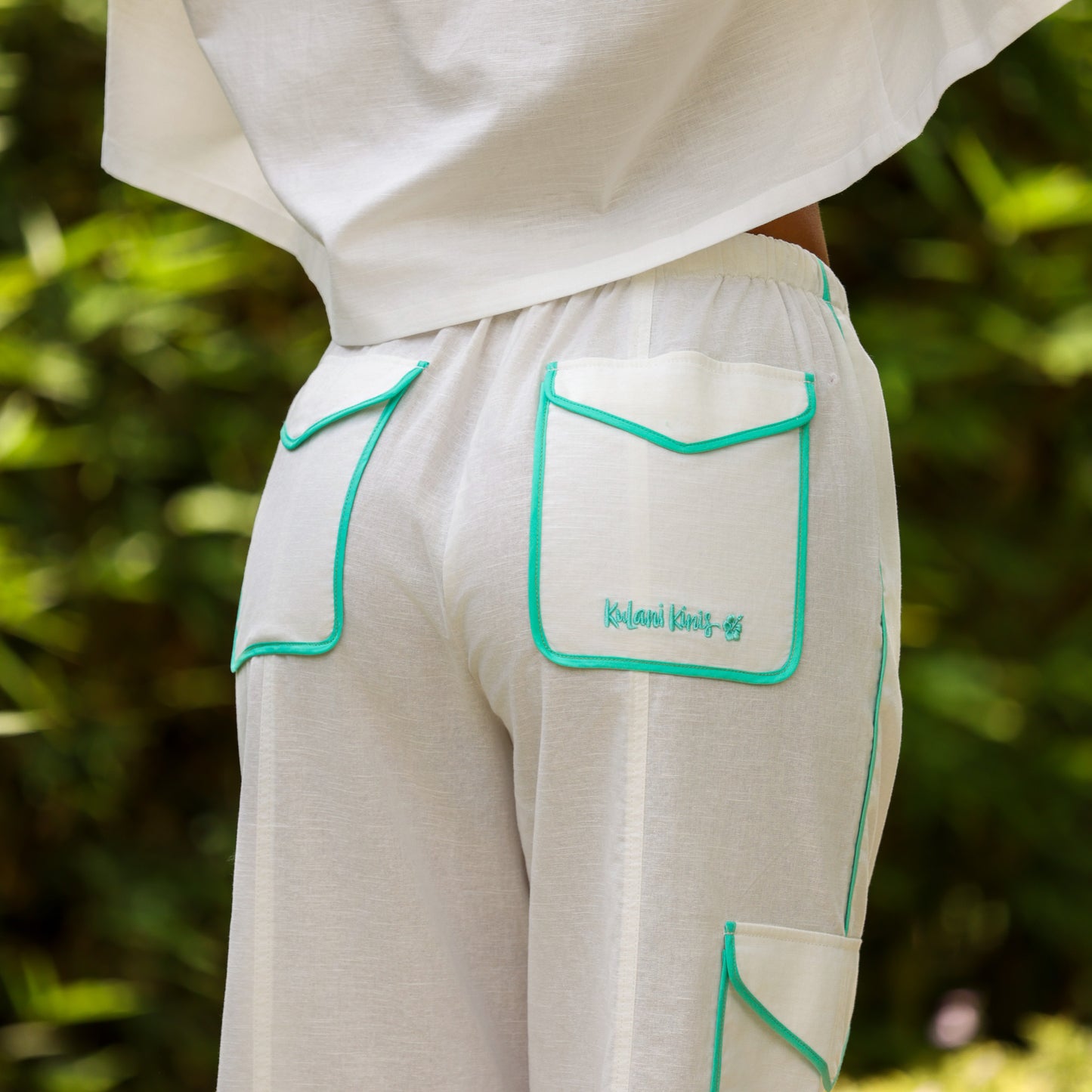 Kulani Kinis Essential Cargo Pants - Crystal Tides (Wild Honey Collection) by Kulani Kinis