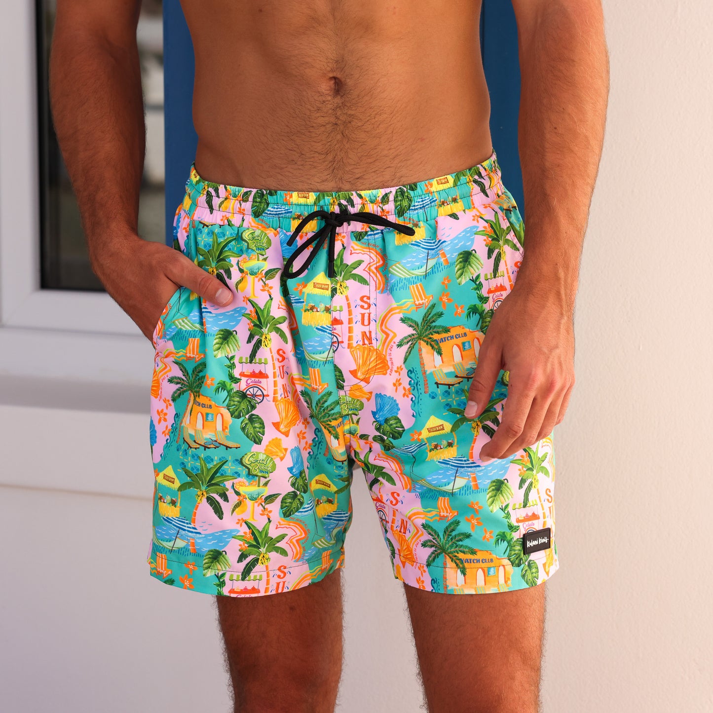 Kulani Kinis Mens Swim Trunks - Sunlit Spritz (Sunlit Mischief Collection)