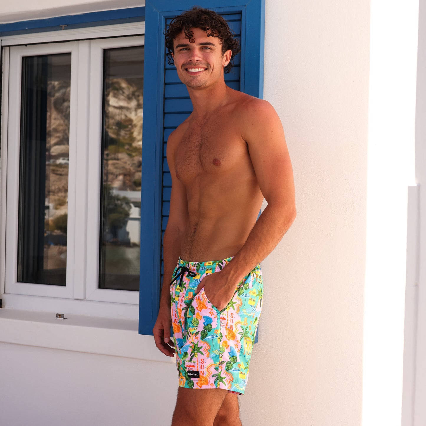 Kulani Kinis Mens Swim Trunks - Sunlit Spritz (Sunlit Mischief Collection)