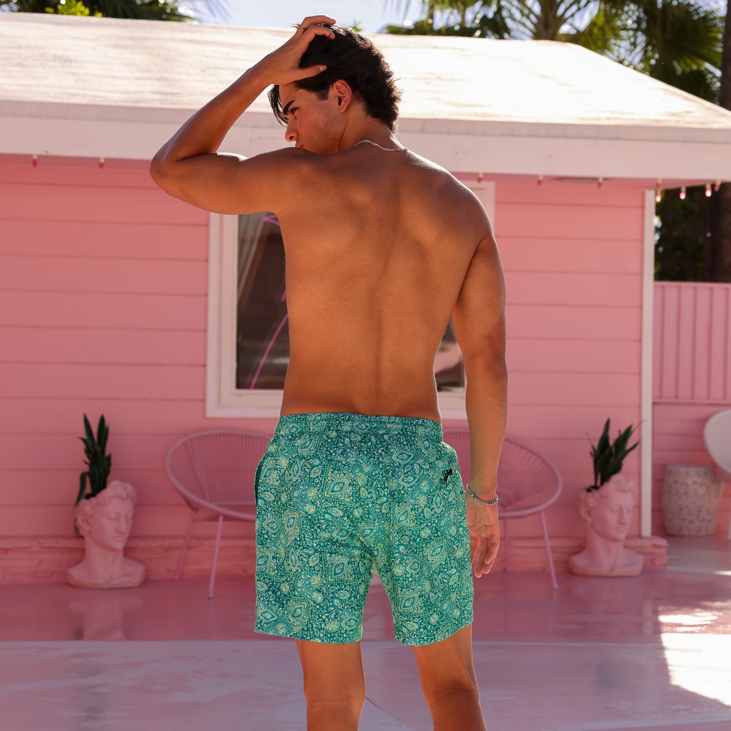 Kulani Kinis Mens Swim Trunks - Emerald Aura (Pocket Paradise Collection) by Kulani Kinis