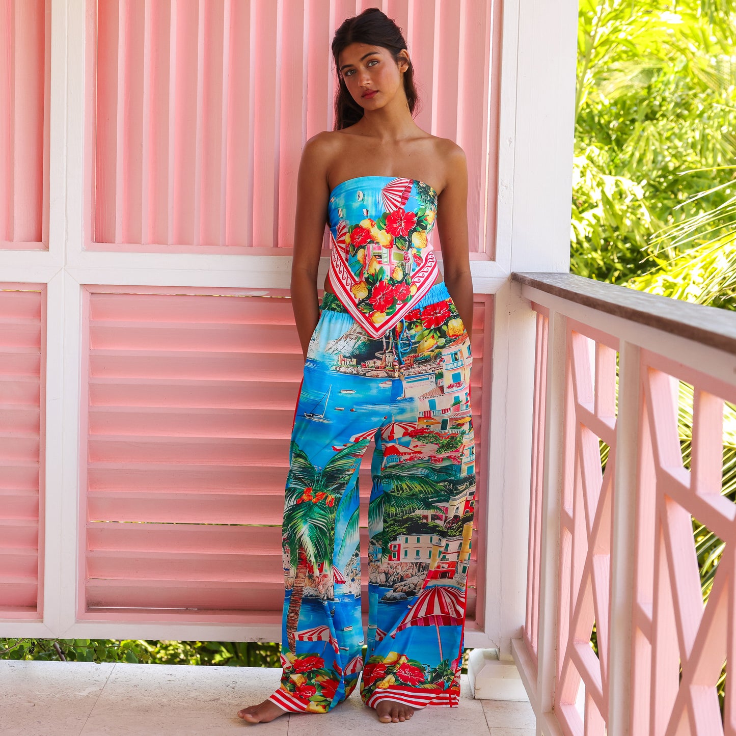 Kulani Kinis Summer Bandana Scarf - Mermaid Cove (Diving for Pearls Collection)