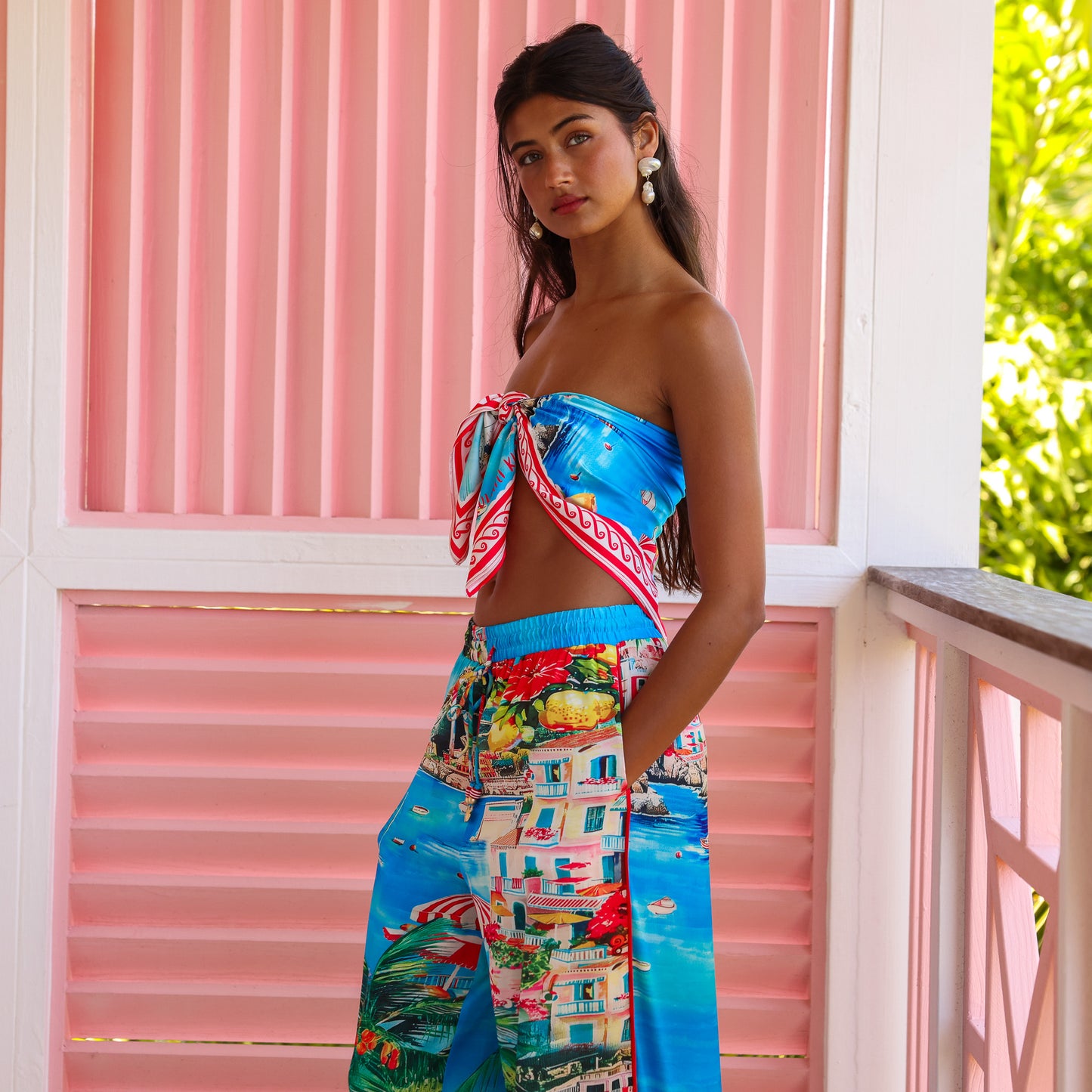 Kulani Kinis Summer Bandana Scarf - Mermaid Cove (Diving for Pearls Collection)