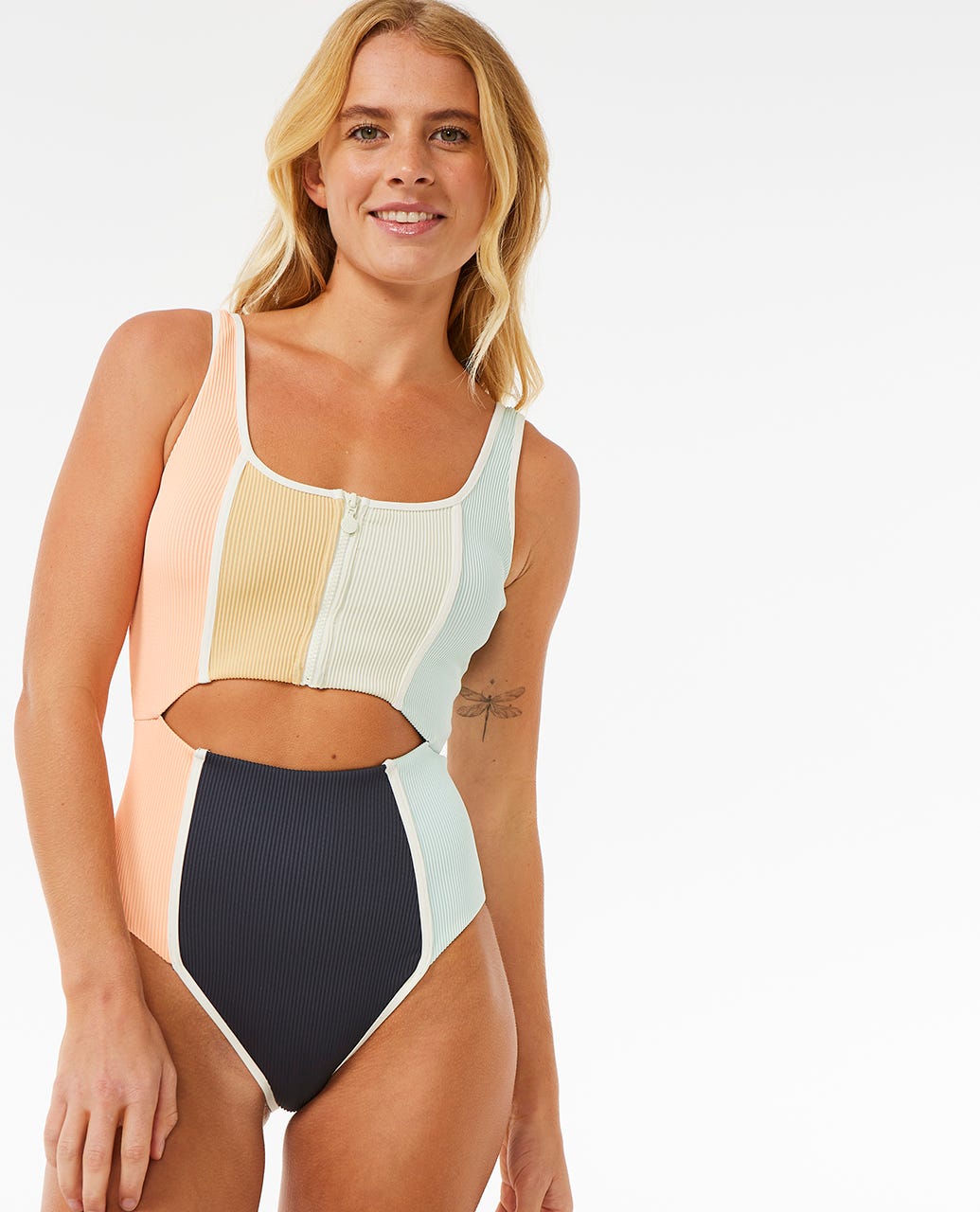 Rip Curl Block Party Splice Good Coverage One Piece - Multico