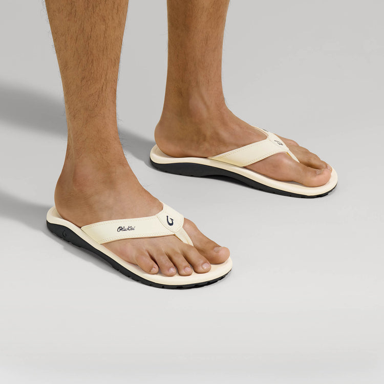 Olukai 'Ohana Men's Beach Sandals - White Sand & Deepest Depths