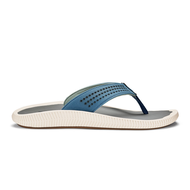 Olukai Ulele Men's Beach Sandal - Slate Blue & Charcoal