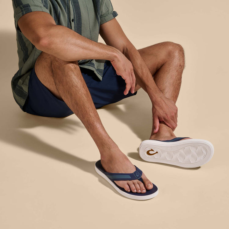 Olukai Leeward Men’s Everyday Beach Sandals - Navy