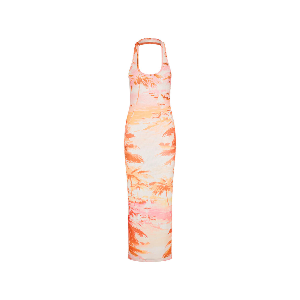 Kulani Kinis Halter Mesh Maxi Dress - Wild Skies (Mermaid Moon Collection)