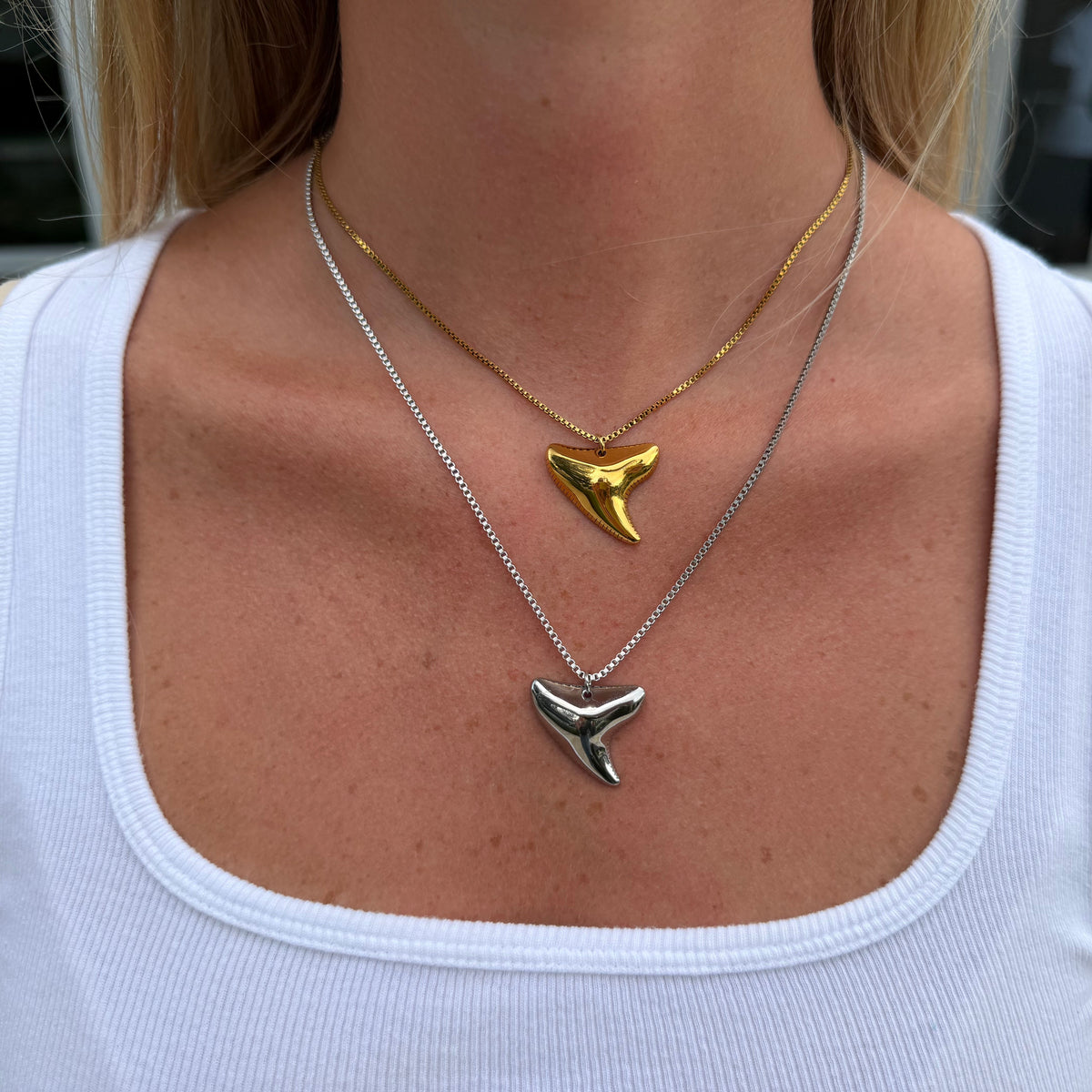 Shark Tooth Necklace - Gold