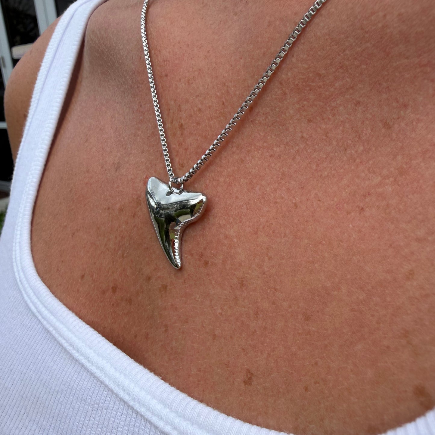 Shark Tooth Necklace - Silver
