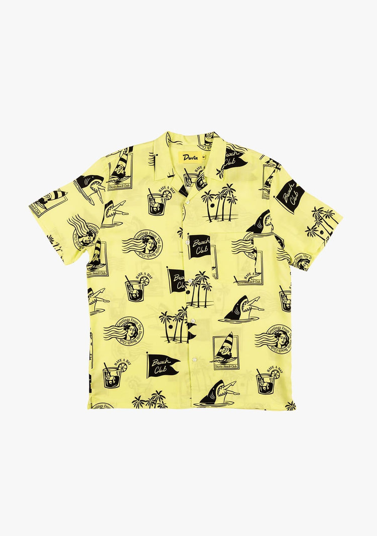 Duvin Weekend Buttonup - Neon Yellow