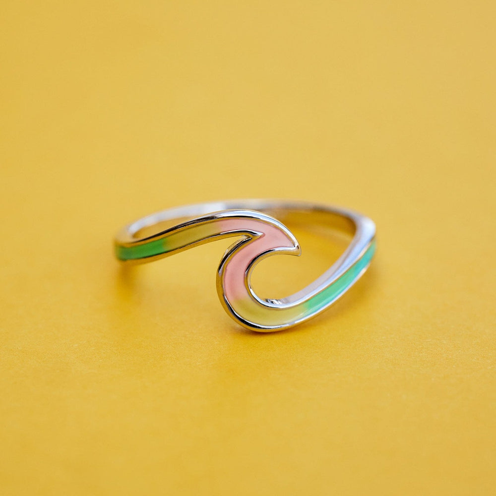 Pura Vida Bracelets Tie Dye Wave Ring - Silver