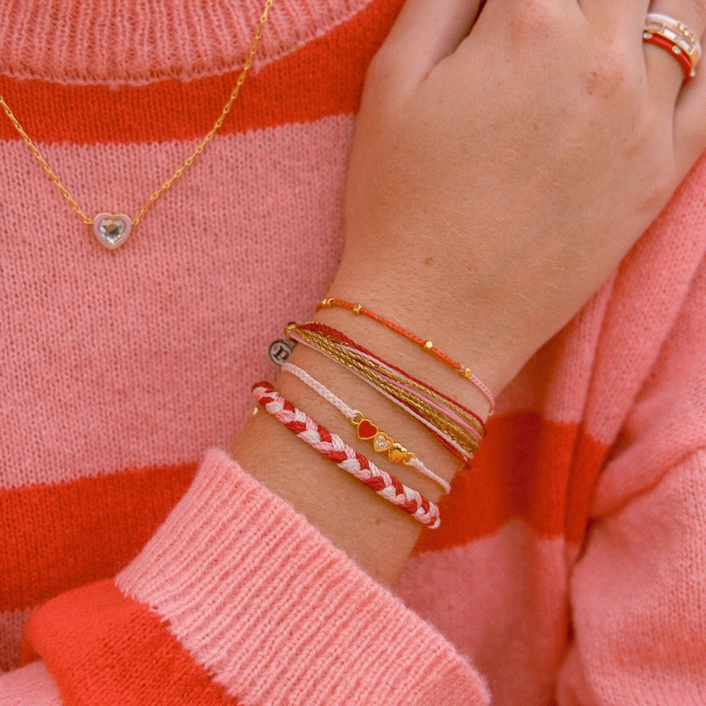 Pura Vida Bracelets Pink & Red Two Tone Dainty Bracelet