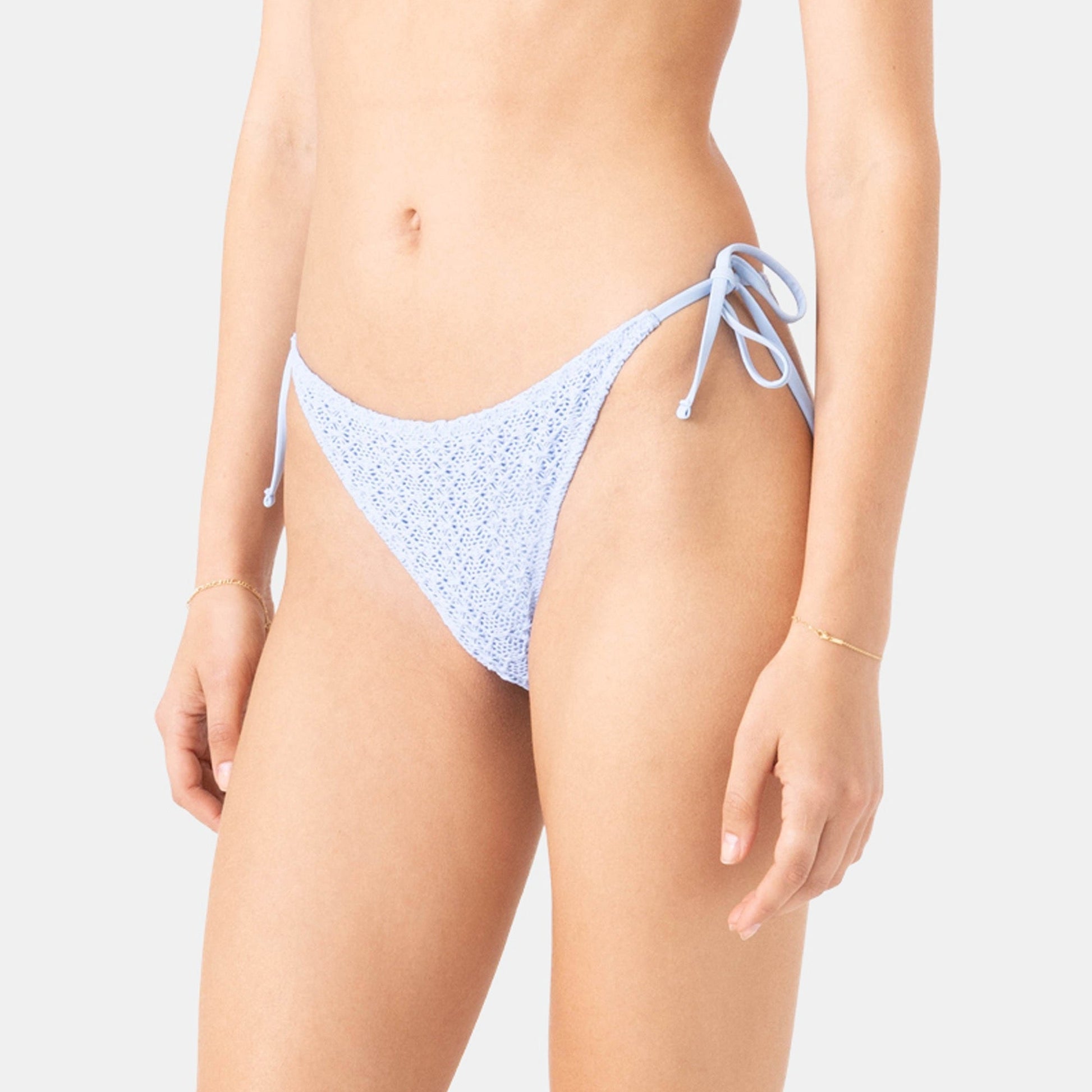 Roxy Crochet Tie Side Cheeky Bikini Bottom - Open Air by Roxy