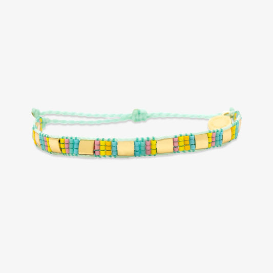 Pura Vida Bracelets Sunset Beach Woven Bracelet - Seafoam