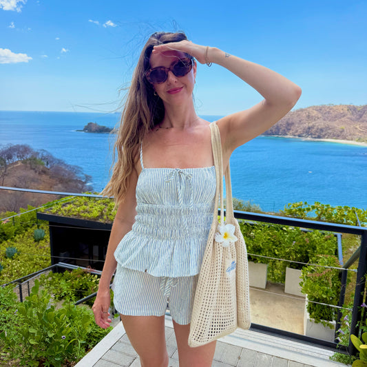 Rhythm Driftwood Stripe Top - Cream