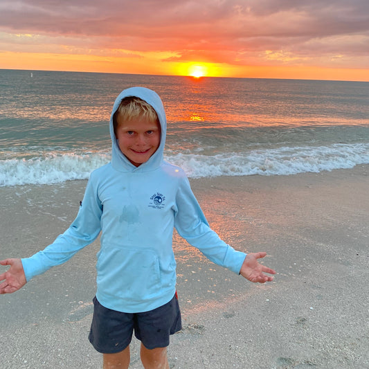 Sand Surf Co. Toddler & Kids Helm Hooded Long Sleeve UV Shirt - Baby Blue by Sand Surf Co.