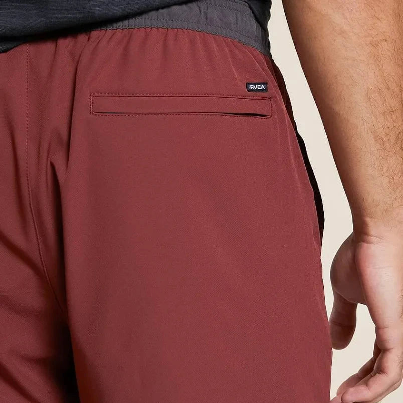 RVCA Yogger Stretch Contrast 17" Short - Red Earth