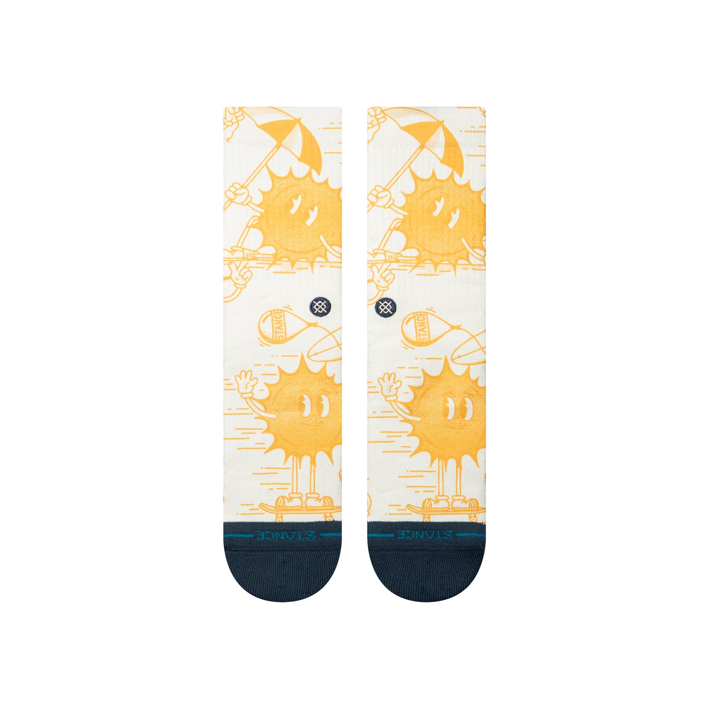 Stance Sonnys Poly Blend Crew Socks - Yellow