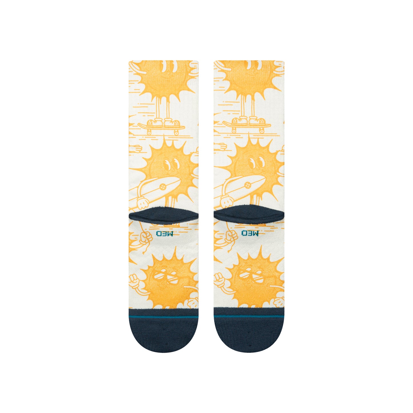 Stance Sonnys Poly Blend Crew Socks - Yellow