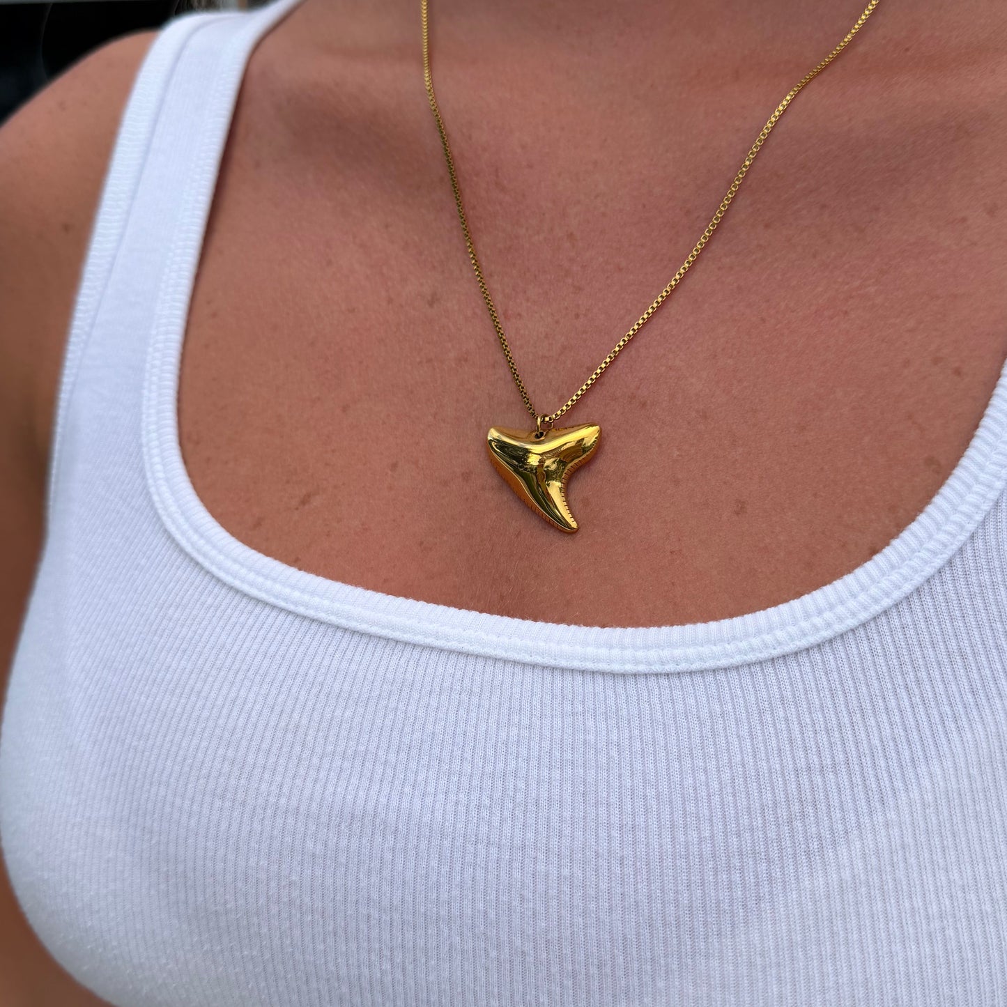 Shark Tooth Necklace - Gold